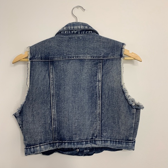 Cropped Denim/Jean Vest - Picture 4 of 4